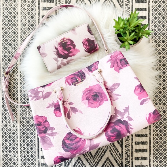 kate spade Handbags - Kate Spade Olivera Hawthorne Rose Bag & Wallet Set